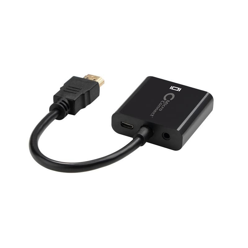 Microconnect Hdmvga2b Adaptador De Cable De Vídeo 0,15 M Vga (D-Sub) Hdmi Tipo A (Estándar) Negro