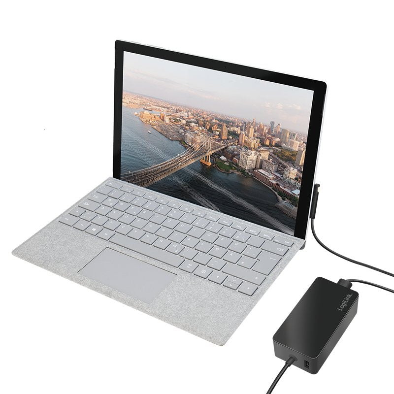 Cargador Portatil 65w 1 Puert. Usb + Especial Y Compatible Con Microsoft Surface Cable De 1.50m Logilink
