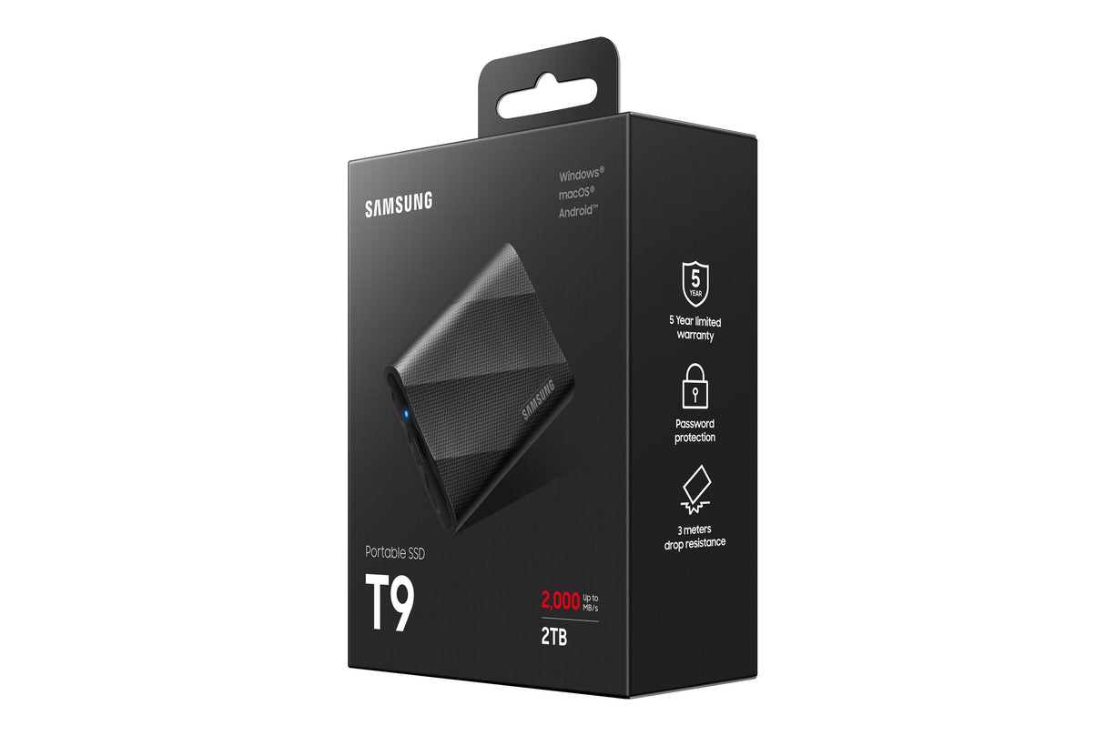 Disco Externo Ssd Samsung Portable T9 2tb Usb 3.2 Negro