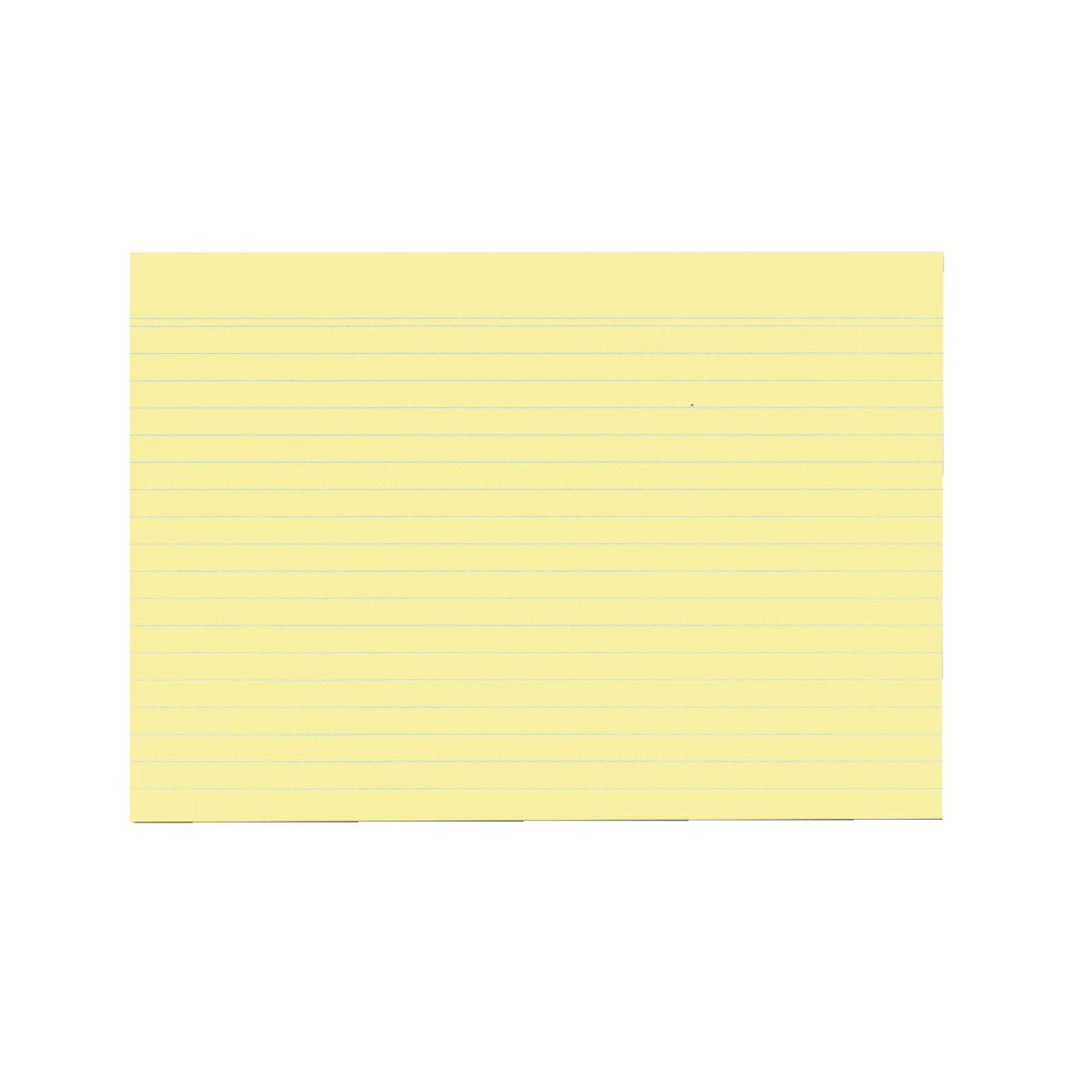 Fichas Herlitz A5 Rayadas Amarillas, 100 Unidades