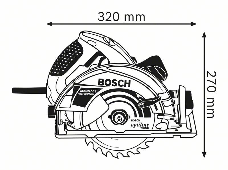 Sierra Circular Manual Bosch Professional Gks 65 Gce Professional Azul/Negro, 1.800 W 601668900