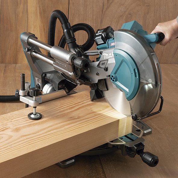 Tronzadora E Ingletadora Inalámbrica Makita Ls004gz01 Xgt, 40 Voltios + Adaptador De Radio Azul, Bluetooth, Sin Batería Ni Cargador Ls004gz01