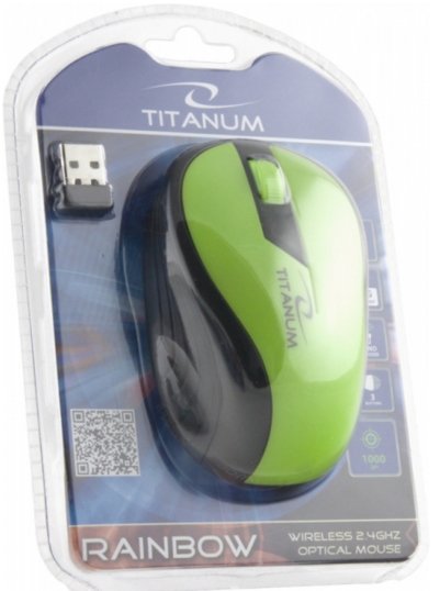 Titanum Tm114g Rainbow - Wireless Optical Mouse 3d| 2.4 Ghz| 1000 Dpi| 3d| Green