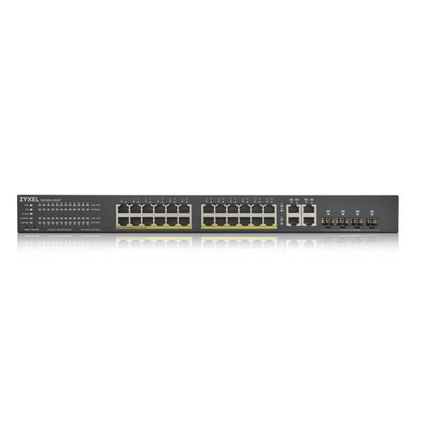 Switch 24 Ptos Zyxel Gs192024hpv2-Eu0101f 24xgigabit Poe 375w+4xrj45-Sfp/Smart L2/Qos Gs192024hpv2-Eu0101f