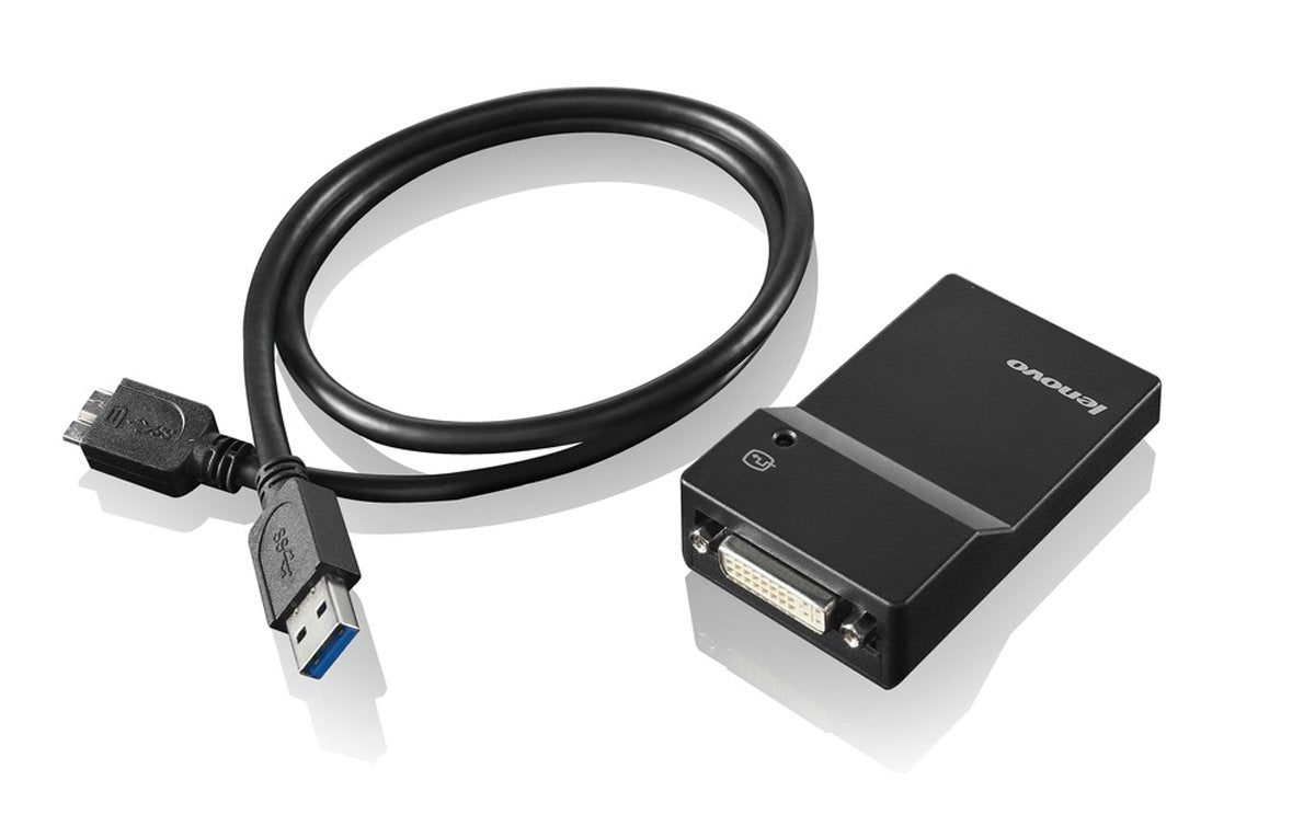 Adaptador Lenovo Usb 3.0 - Dvi/Vga, Usb A, Dvi/Vga, Macho/Hembra, Negro