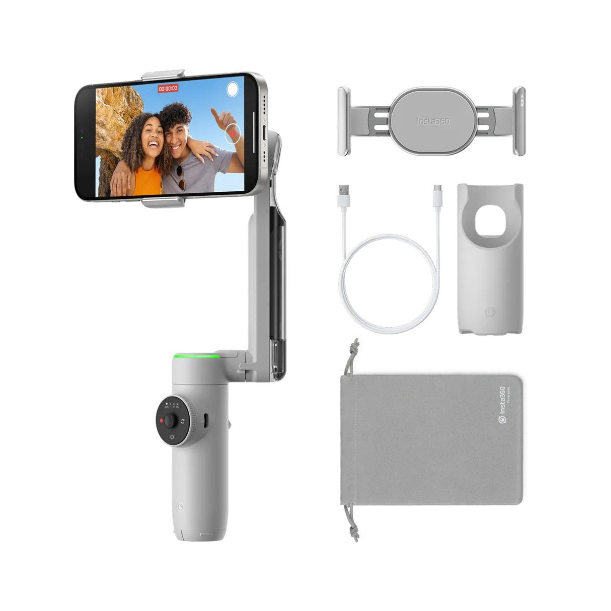 Stabilizator Insta360 Flow 2 Pro Creator Bundle (Gris)