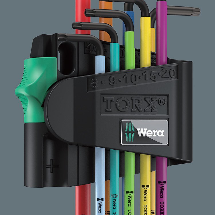 Wera 967/9 Tx Bo Sb L-Key Set, Blacklaser