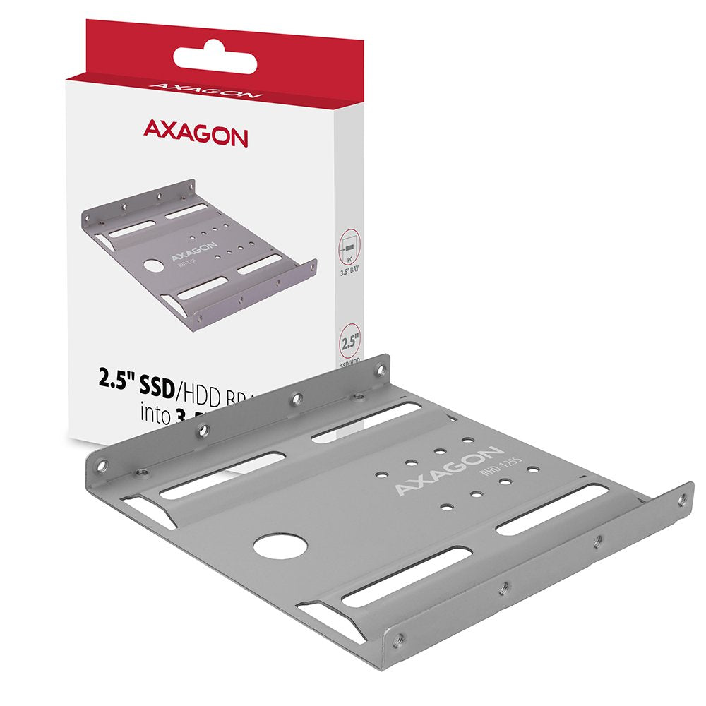 Axagon Rhd-125s, Marco De Metal Para 1x 2.5 "Hdd / Ssd Hasta 3.5" Posicion, Gris