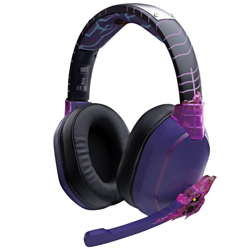 Auriculares Lexip Sasuke Revenge Inalámbrico Y Alámbrico Juego Bluetooth Negro, Púrpura