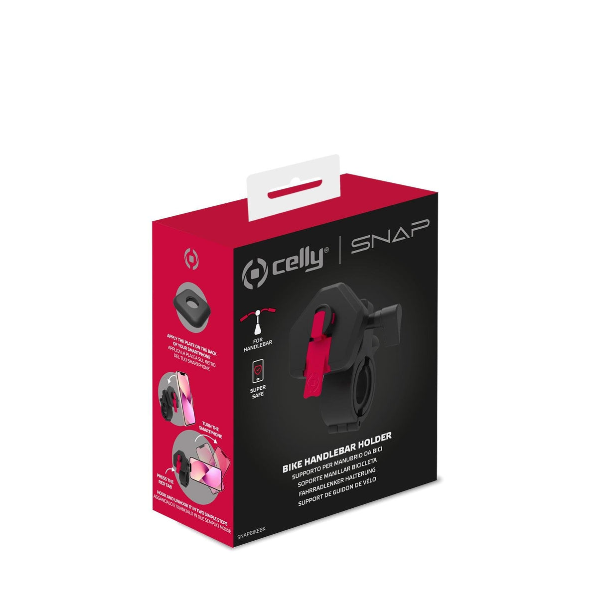 EAN 8021735195375 - Celly SNAPBIKE Soporte pasivo Teléfono móvil/smartphone Negro imagen 6