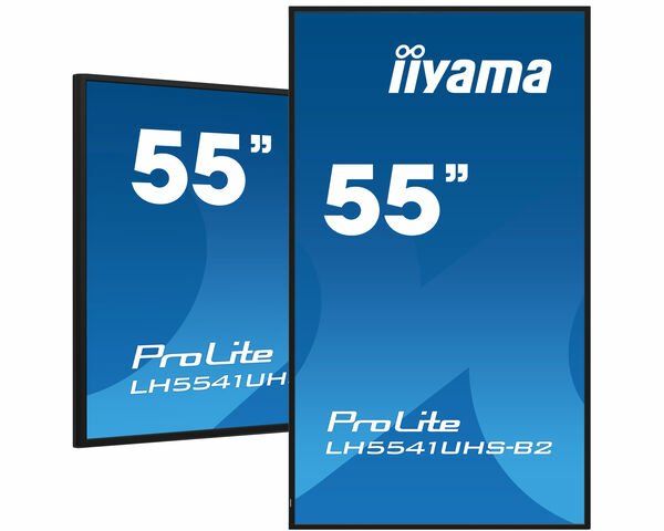 Iiyama Prolite Lh5541uhs-B2, Pantalla Pública Negro (Brillante), Ultrahd/4k, Ips, Reproductor Multimedia Lh5541uhs-B2