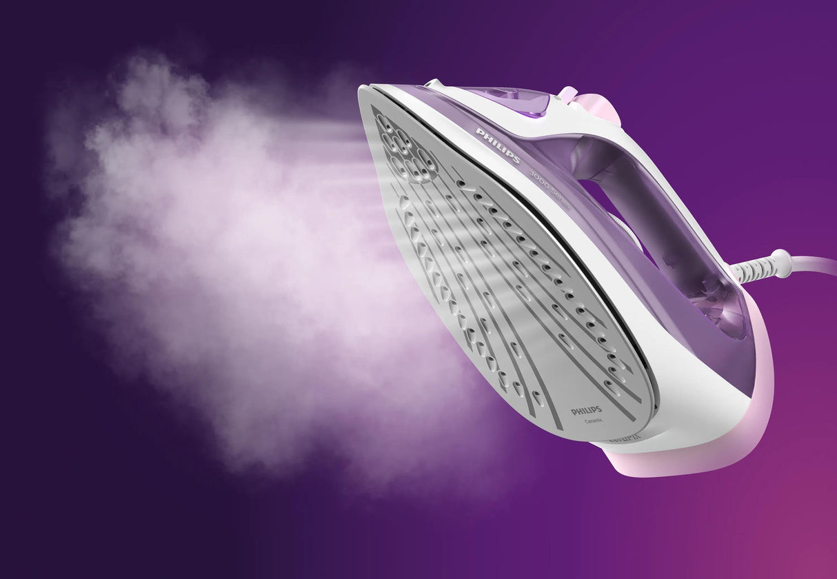EAN 8720389003028 - Philips 3000 series DST3010/30 plancha Plancha a vapor Suela de cerámica 2000 W Púrpura, Blanco imagen 9