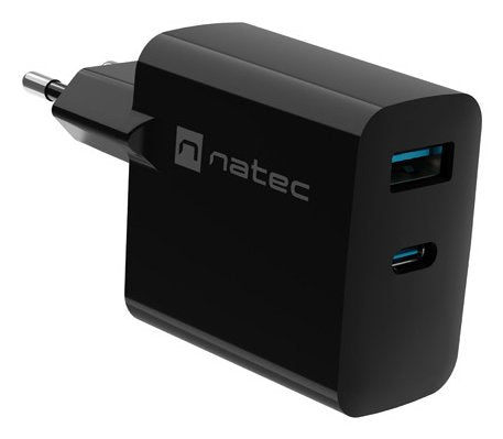 EAN 5901969444247 - NATEC NUC-2143 cargador de dispositivo móvil Universal Negro Corriente alterna Carga rápida Interior imagen 1