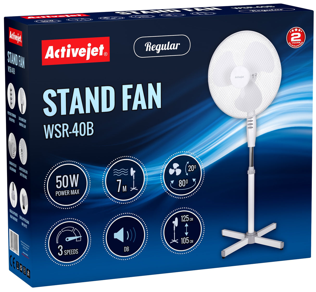 EAN 5901443111450 - Activejet Regular WSR-40B ventilador Gris, Plata, Blanco imagen 4
