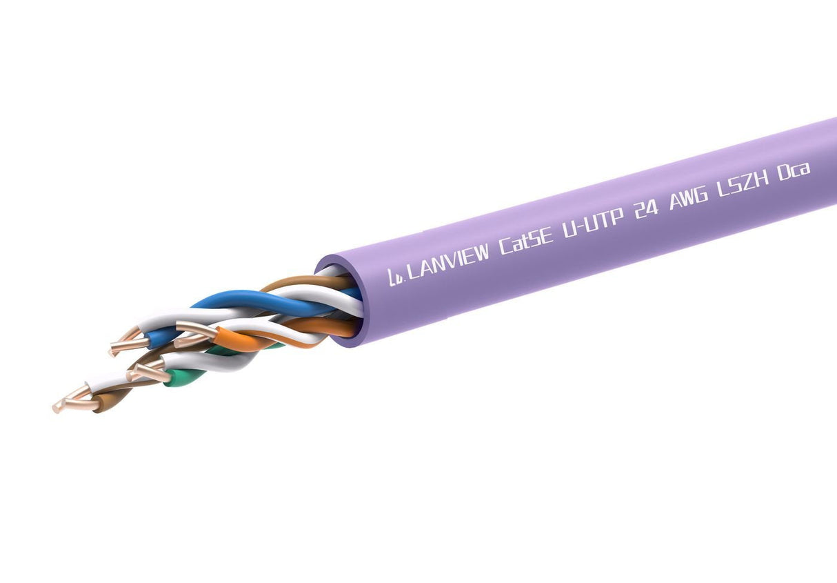 Cat5e U-Utp Network Cable Lszh, Dca, Purple, 305m