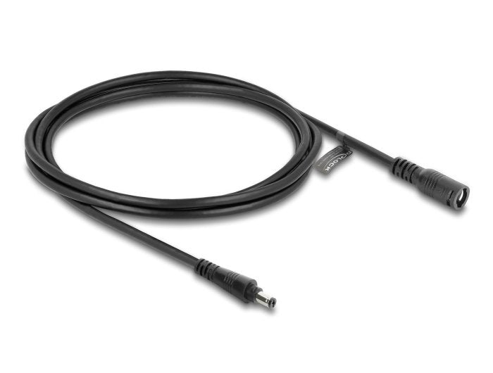 Delock Dc Cable Alargador 5,5 X 2,5 Mm St > Bu 2m Negro