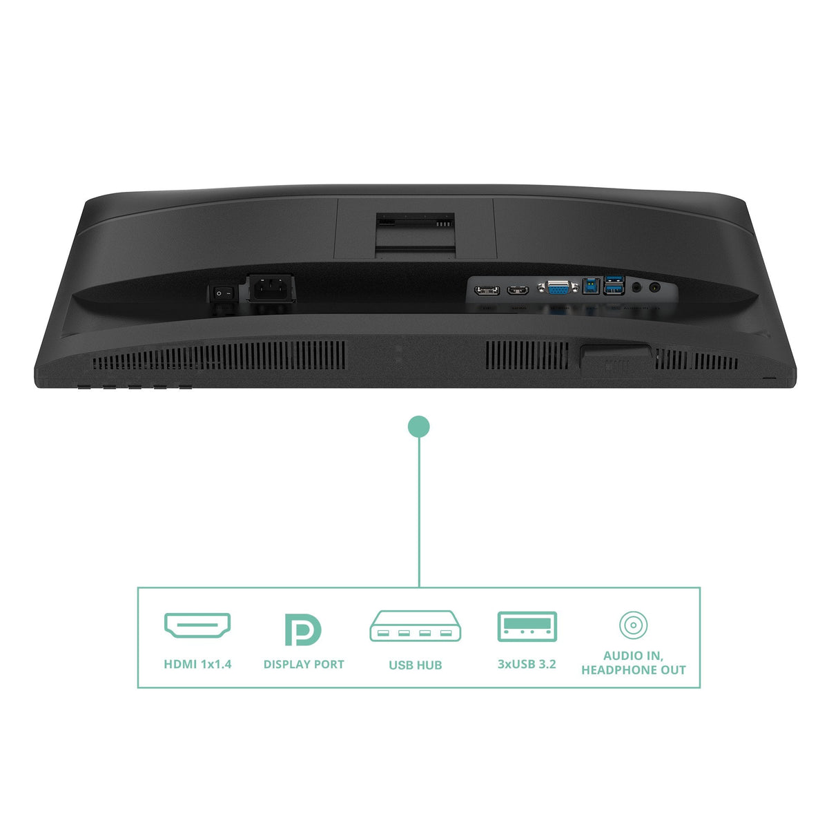 Monitor Aoc 24p4u 23.8" 1920 X 1080 Pixeles Full Hd Negro