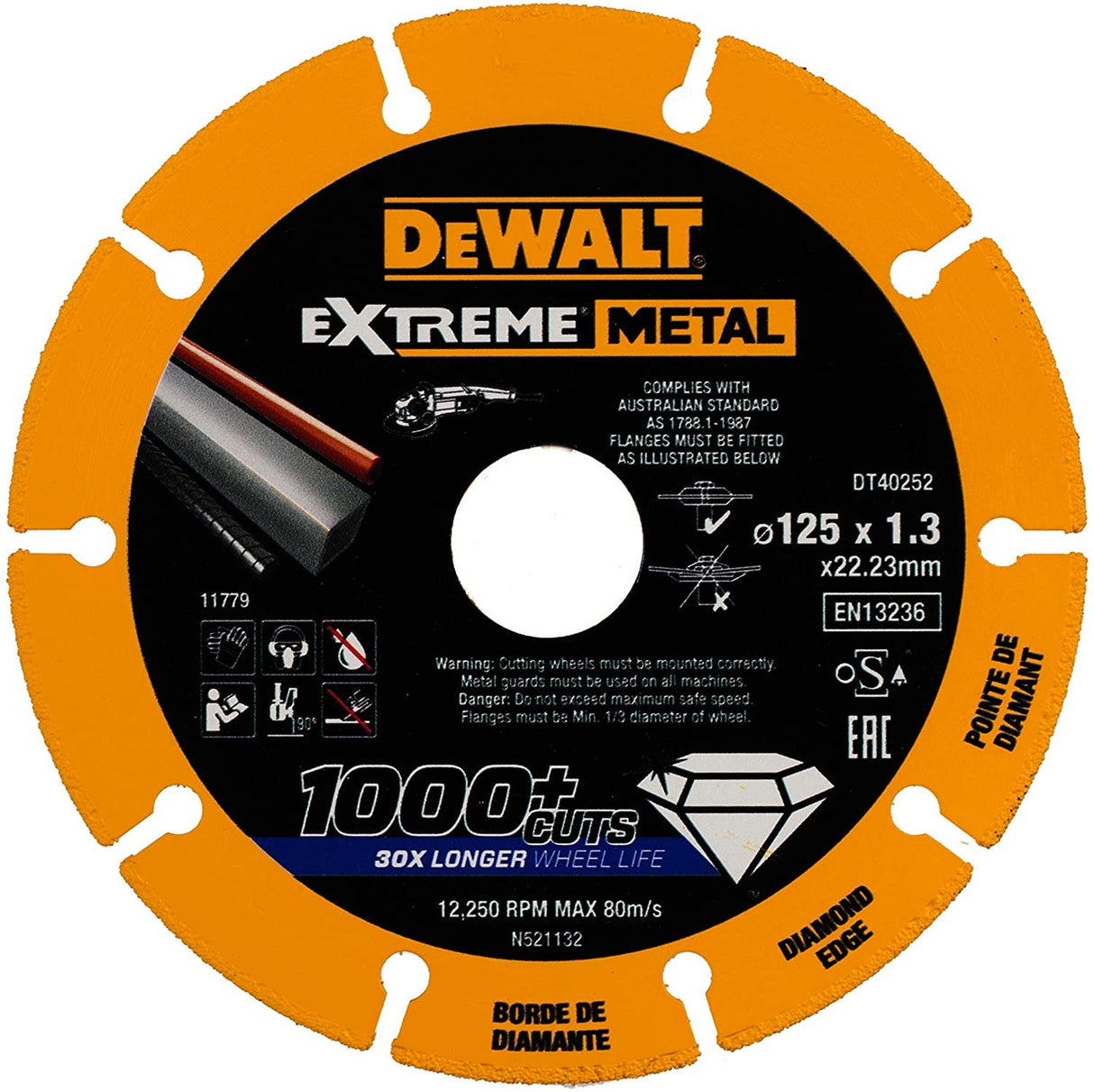 EAN 5035048545300 - DeWALT DT40252-QZ accesorio para amoladora angular Corte del disco imagen 1