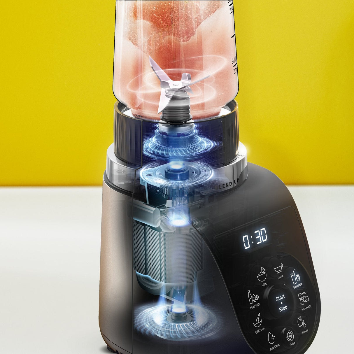 Tefal Blend Up Bl190af0 Licuadora 0,85 L Batidora De Vaso 1000 W Beige, Negro, Transparente