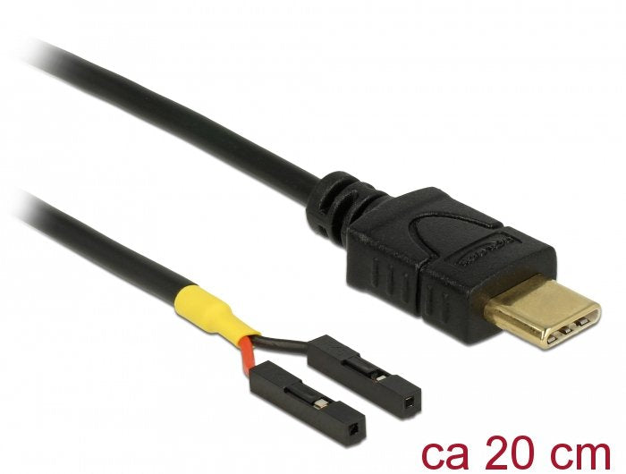 Delock Cable Usb Type-C Macho> 2 X Cabezal De Clavija Hembra Alimentación Separada 20cm