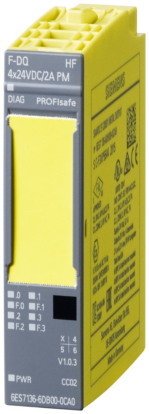 Siemens 6es71366db000ca0 Simatic Dp Elekt.Module F.Et 200sp 4 F-Dq Profisafe