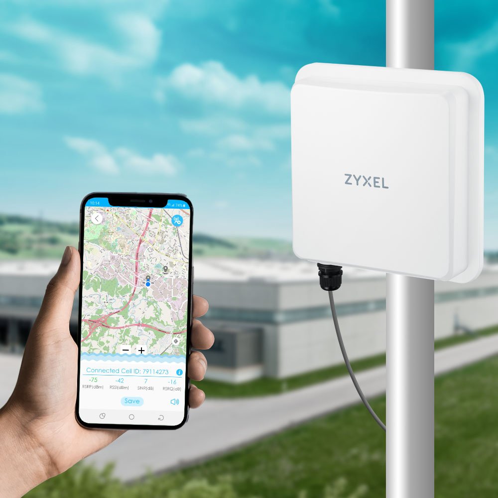 Router Zyxel Nr7101 - Nebulaflex 5g/Lte Outdoor , Cat20 Dl Fino A 5gbps. Sim Card Slot. 1 Porta Lan Gigabit. Antenne Inte