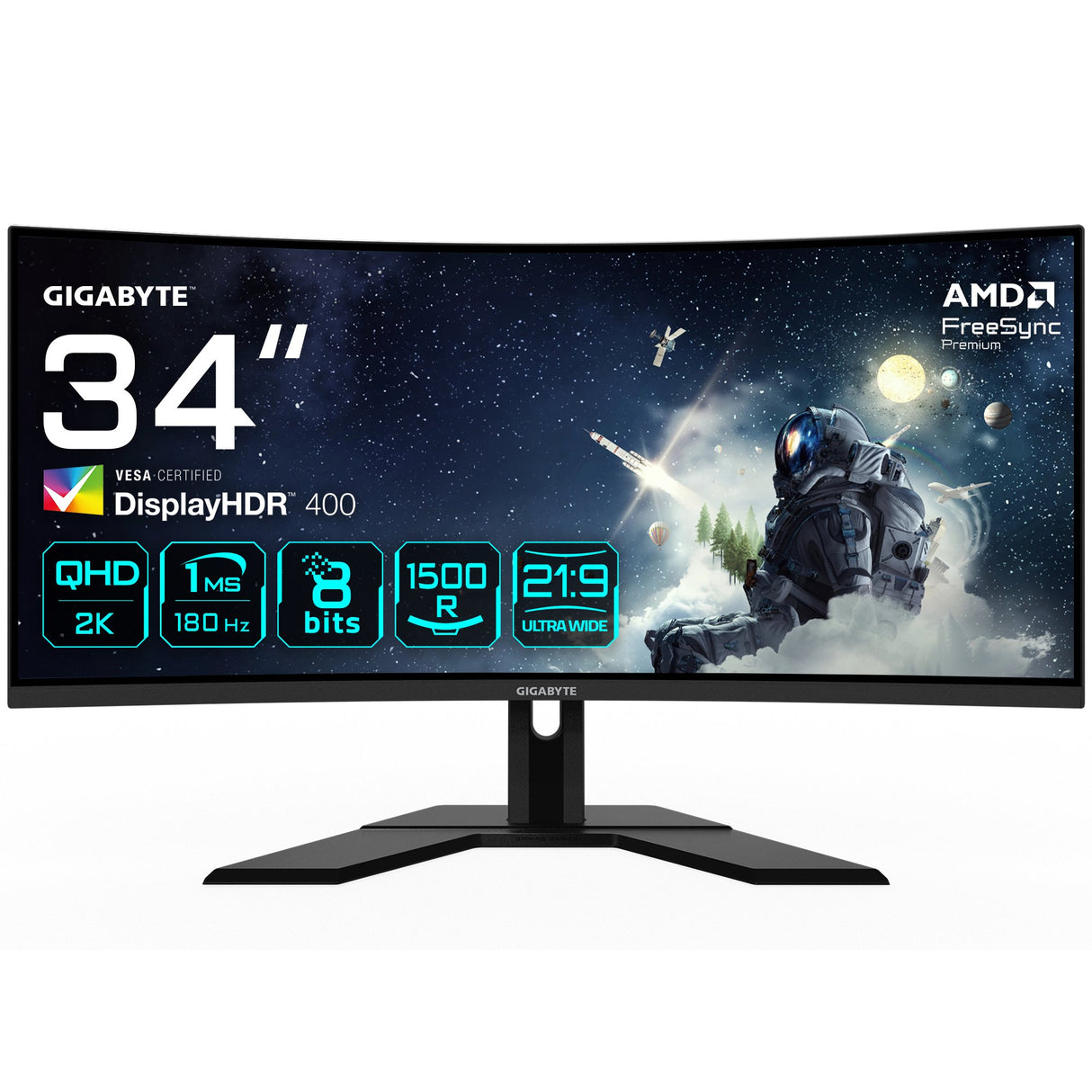 EAN 4719331861063 - GIGABYTE G34WQCP pantalla para PC 86,4 cm (34") 3440 x 1440 Pixeles UltraWide Quad HD LED Negro imagen 1