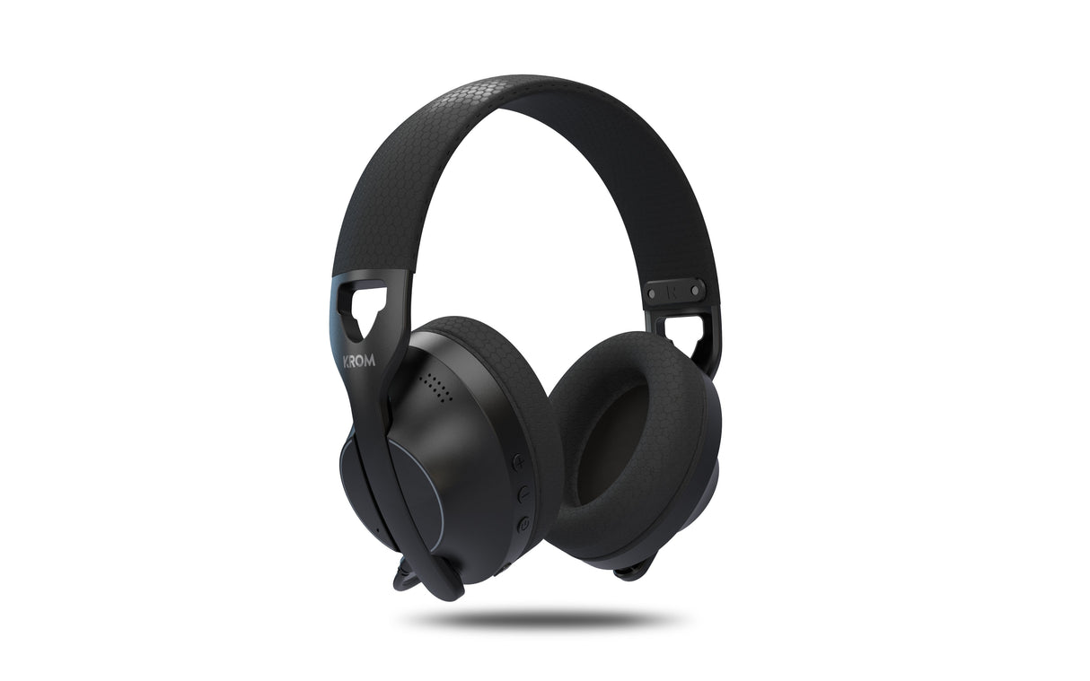 Auriculares Gaming Inalámbricos Con Micrófono Krom Phase Bluetooth Jack 3.5 Usb 2.0 Negros