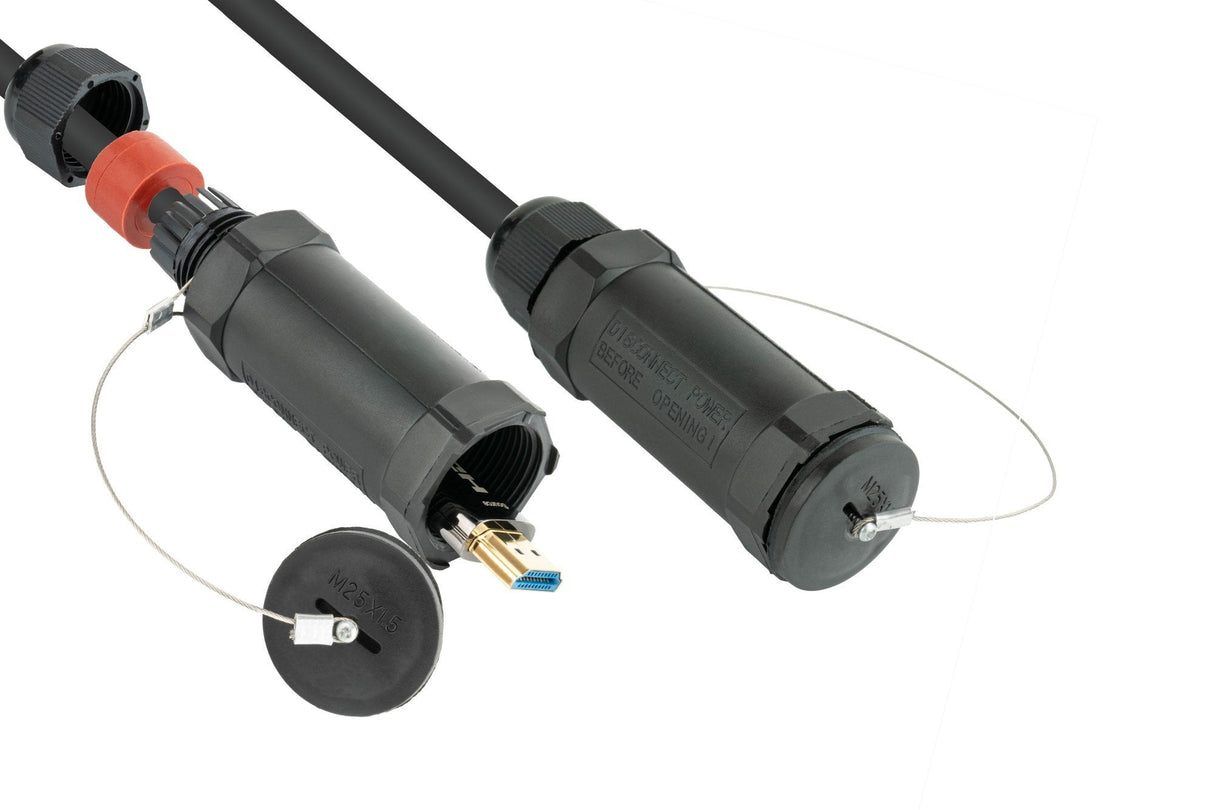 Python Aoc Hybrid High-Speed Hdmi® 2.0b Stahlarmiert 4k @60hz Schwarz 30m