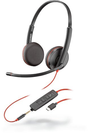 Auriculares Poly Blackwire 3225 Auriculares Diadema Conector De 3,5 Mm Usb Tipo C Negro 209751-22