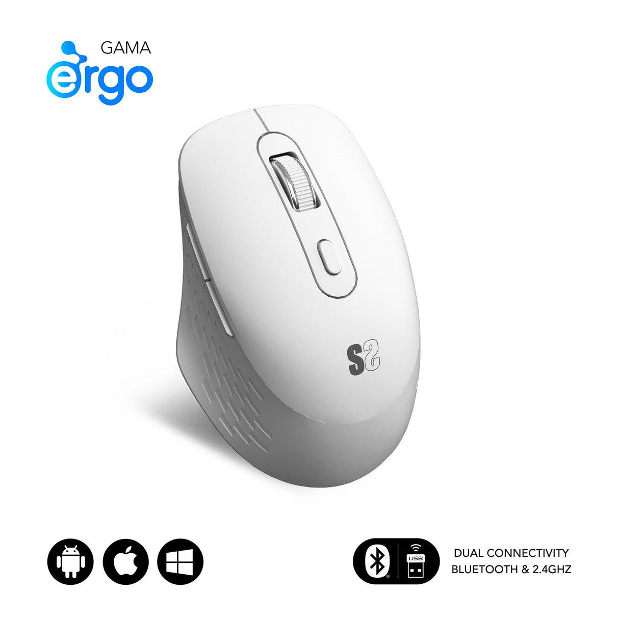 EAN 8436586743000 - SUBBLIM SUBMO-EDCUR02 ratón Universal mano derecha Bluetooth + USB Type-A Óptico 1600 DPI imagen 1