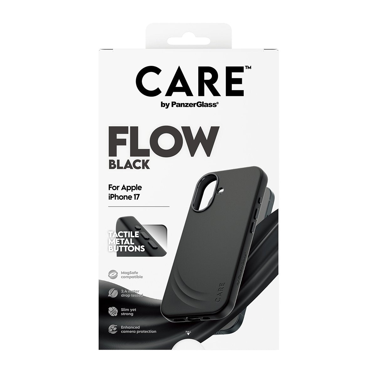 Panzerglass Care Feature Flow Case Negro W. Magsafe Iphone 17