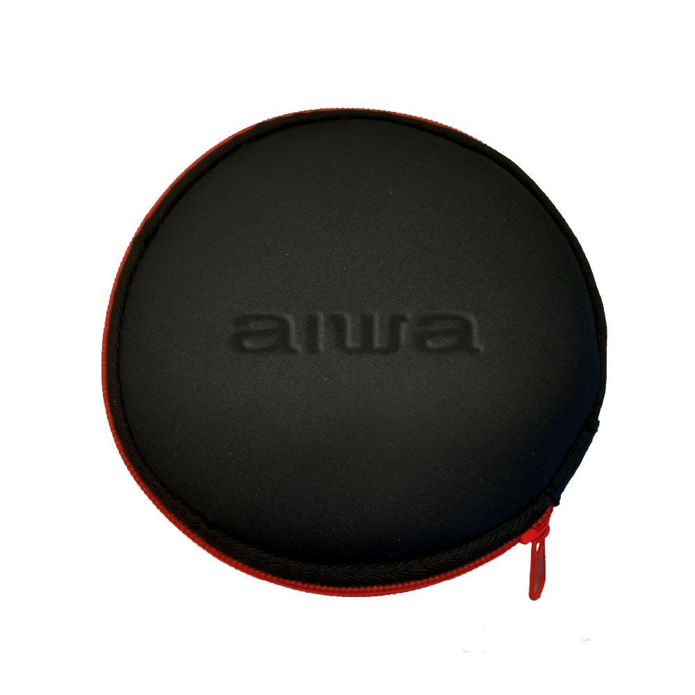 Cd Portatil Aiwa Pcd-810rd X-Hyperbass System Lector Cd/Cdr/Mp3 Bateria Recargable Por Usb Color Negro/Rojo