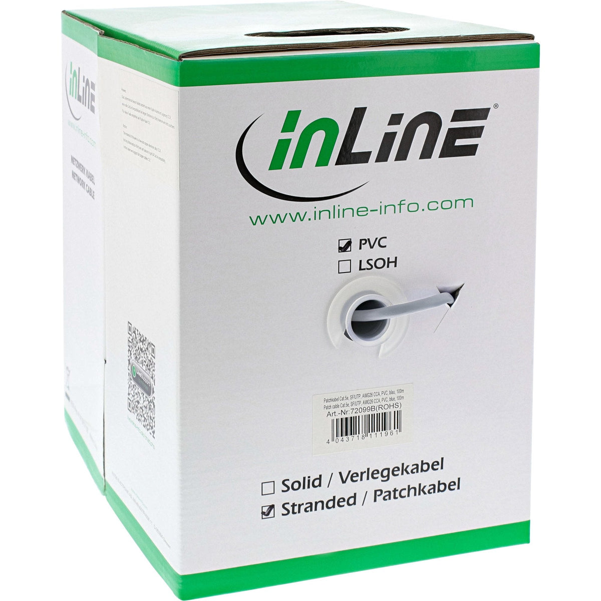 Cable De Red Inline Sf/Utp Cat.5e Awg26 Cca Pvc 500m