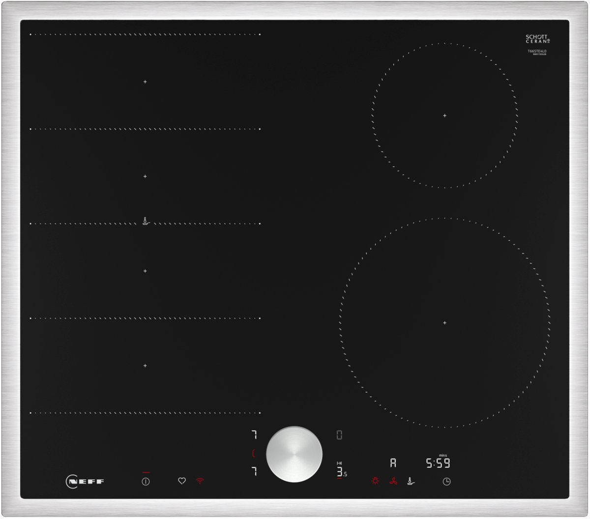 EAN 4242004269816 - Neff T66STE4L0 hobs Negro, Acero inoxidable Integrado 60 cm Con placa de inducción 4 zona(s) imagen 1