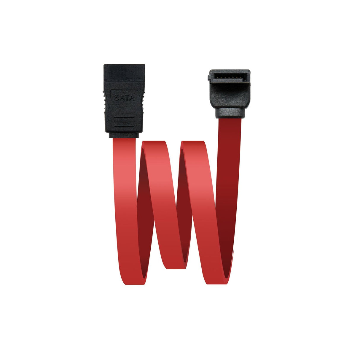 Nanocable Cable Datos Sata Acodado 0.50m - Rojo