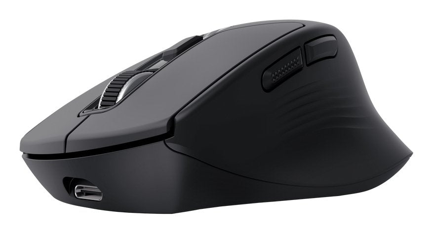 Mouse Trust Wireless Niven Bt/2.4ghz 7 Botones Silencioso 800-3200dpi Recargable Negro