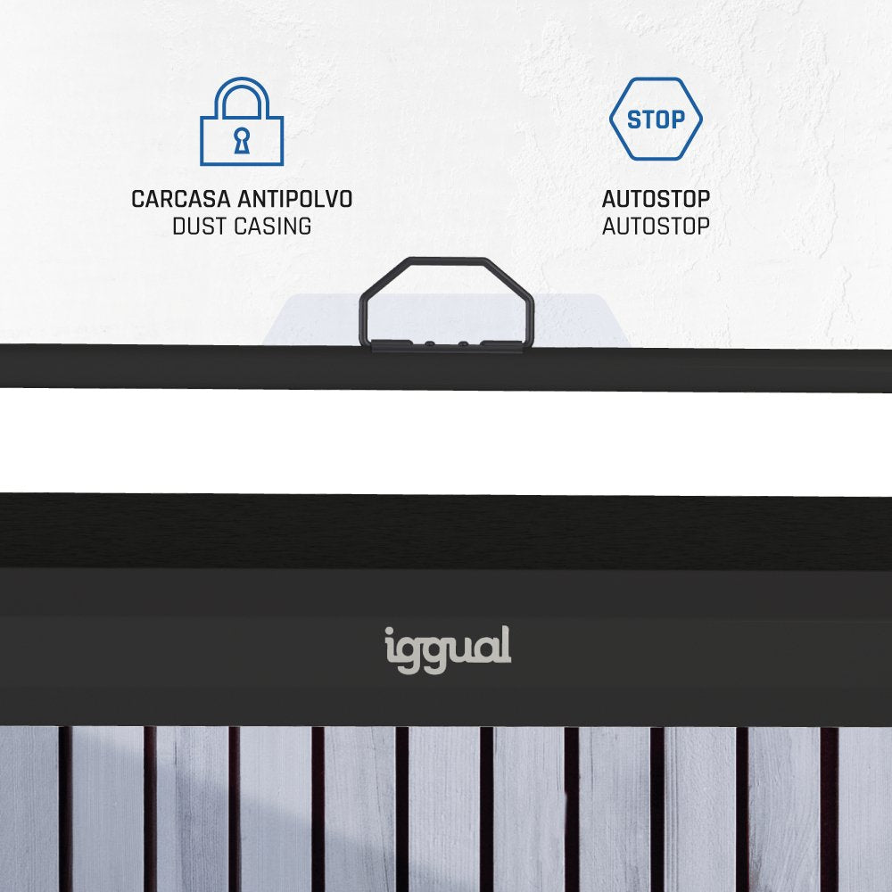 Iggual Pantalla Mural 180x180 Cm Con Trípode+Bolsa