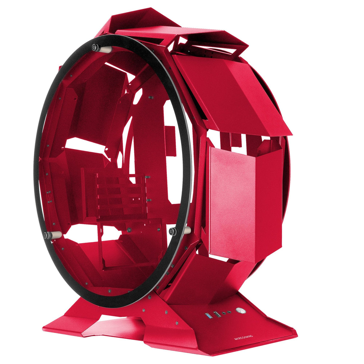 Caja Gaming Torre Circular Mars Gaming Mcorb Rojo