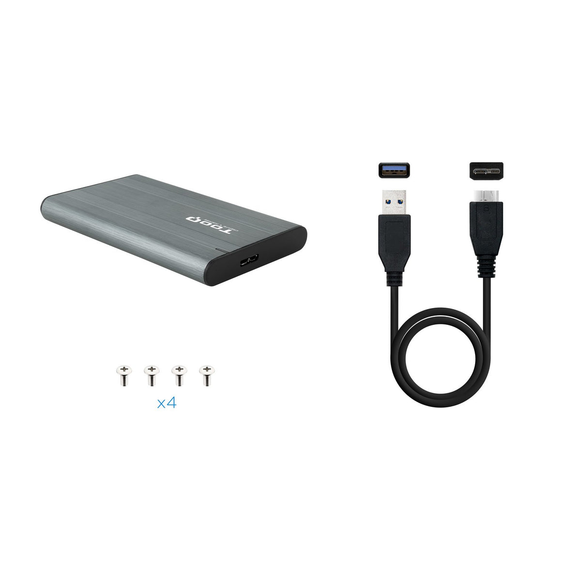 EAN 8433281013551 - TooQ TQE-2503G caja para disco duro externo Carcasa de disco duro/SSD 2.5" imagen 3