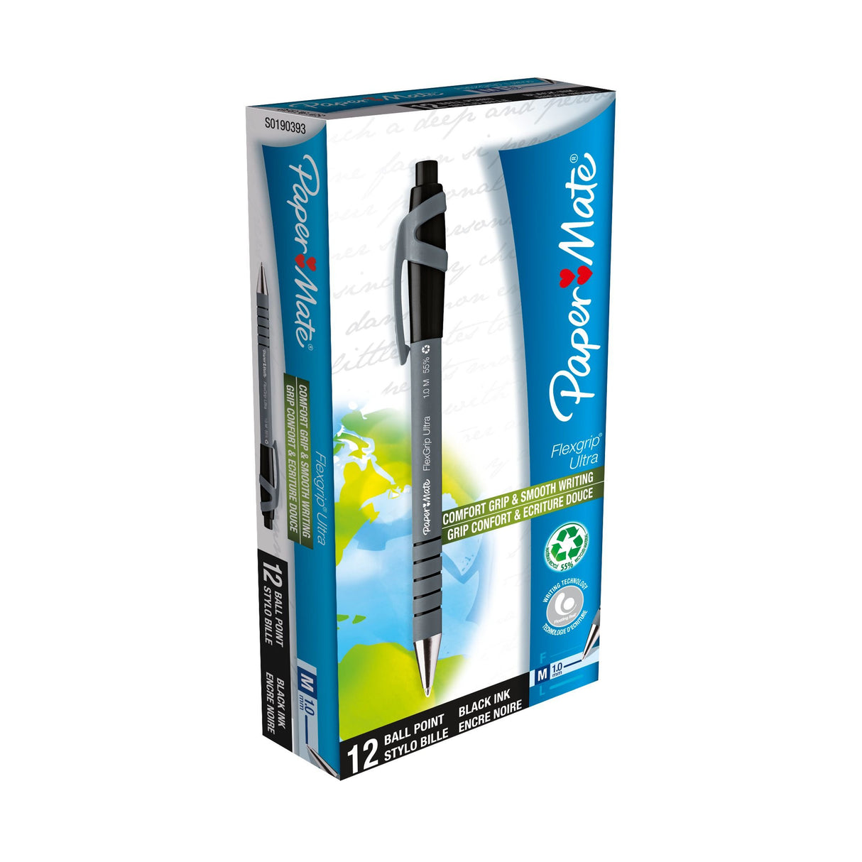 EAN 8008285265116 - Papermate FlexGrip Ultra RT Negro Bolígrafo de punta retráctil con pulsador Medio 12 pieza(s) imagen 1