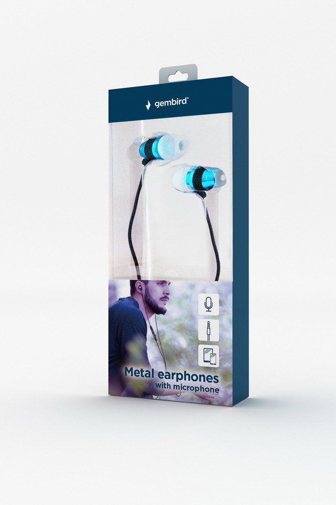 EAN 8716309077187 - Gembird MHS-EP-002 auricular y casco Auriculares Alámbrico Dentro de oído Llamadas/Música Negro, Azul imagen 3