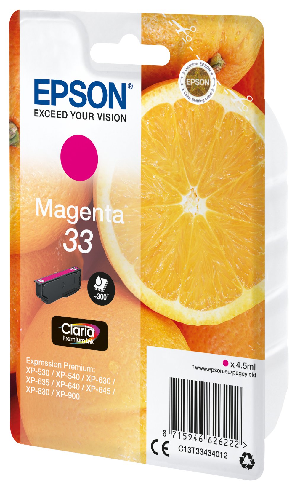 Cartucho Naranjas Tinta Claria Premium Magenta