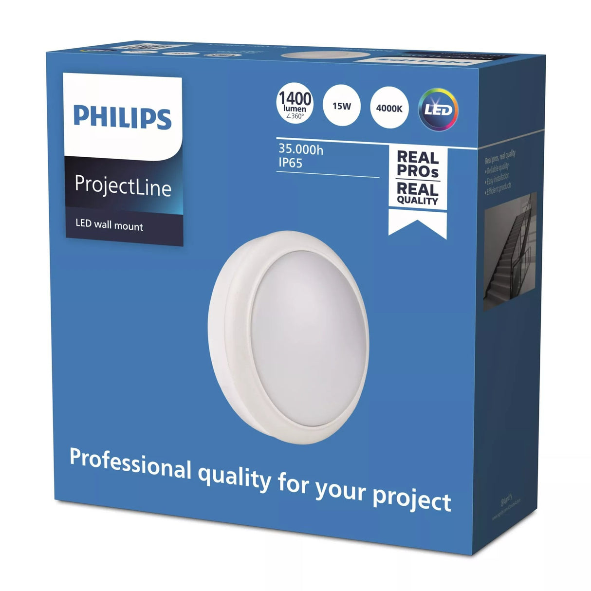 Aplique De Pared Mount Redondo Exterior 15w 1400lm 4000k 911401861484 Philips