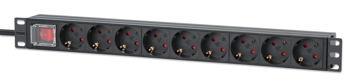 EAN 0766623715133 - Intellinet 715133 unidad de distribución de energía (PDU) 9 salidas AC 1U Negro imagen 1