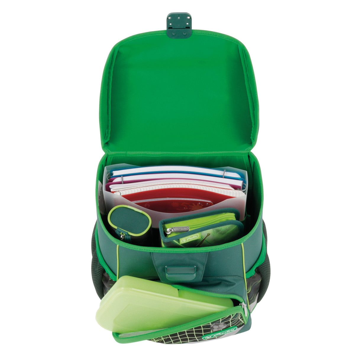 Herlitz Loop Plus Game Changer Juego De Mochila Escolar Niño Poliéster Negro, Verde