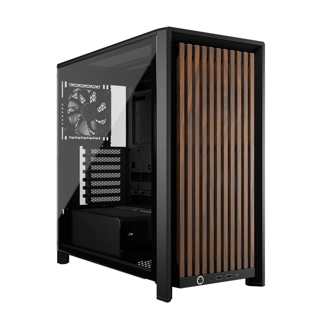 Caja Pc Corsair Frame 4000d Rs Wood Mid-Tower Black/Walnut Cc-9011340-Ww