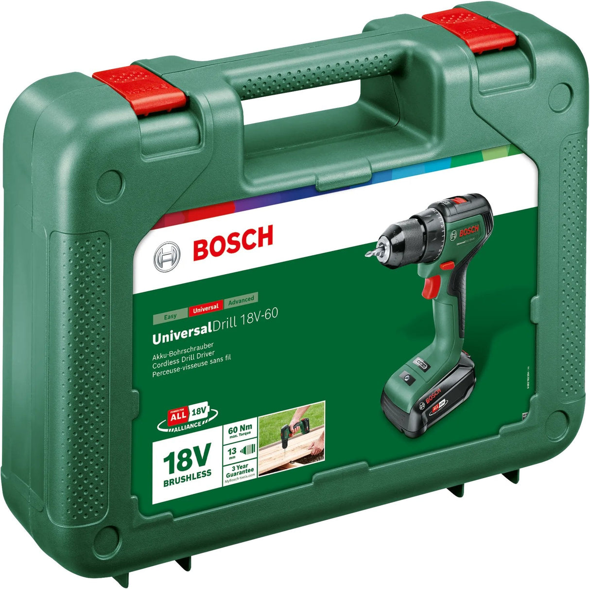 Bosch Taladro/Atornillador Inalámbricouniversaldrill 18v-60 06039d7001