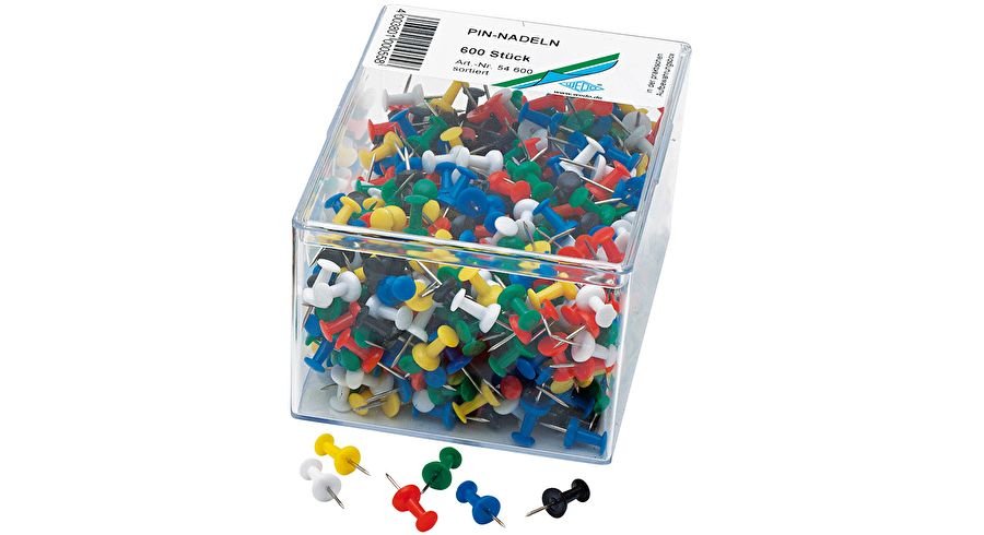 Wedo Pinnadeln Diaboloform In 600er Klarsichtdose