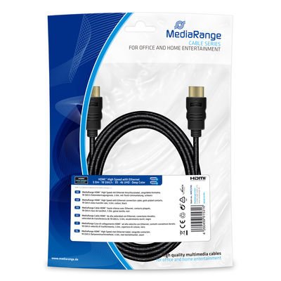 EAN 4260459615316 - MediaRange MRCS198 cable HDMI 3 m HDMI tipo A (Estándar) Negro imagen 1